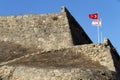Fortress and flags Royalty Free Stock Photo