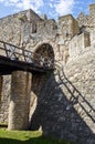 Fortress gate with a wooden bridge at Kalemegdan fortress, Belgrade Royalty Free Stock Photo