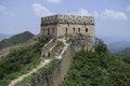 Fortress Guard Tower of Mutianyu, a section of the Great Wall of China during summer. Huairou District, Beijing, China Royalty Free Stock Photo