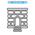 Fortress icon. Vector sign symbol.