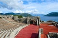 Fortress Kanli Kula (Bloody Tower) on background of sea, Herceg Royalty Free Stock Photo