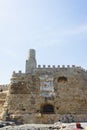 Fortress Kules and the sea bay on the island of Crete. Royalty Free Stock Photo