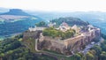 View of KÃÂ¶nigstein Fortress in Saxon Switzerland, National park Saxon Switzerland, Germany