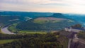 View of KÃÂ¶nigstein Fortress in Saxon Switzerland, National park Saxon Switzerland, Germany