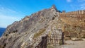 Genoese fortress is a fortress in Sudak Crimea, built by Genoese as a stronghold for their colony in the Northern black sea regi Royalty Free Stock Photo