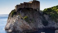 Fortress Lovrijenac is a Game of Thrones Shooting Set in Dubrovnik Royalty Free Stock Photo