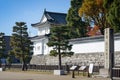 Fortress of Nijo castle under blue sky. built in 1603 as the Kyoto residence of Tokugawa Ieyasu Royalty Free Stock Photo