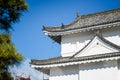 Fortress of Nijo castle under blue sky. built in 1603 as the Kyoto residence of Tokugawa Ieyasu Royalty Free Stock Photo