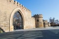 Fortress of the Old City Baku, entrance gate. Historical core of Azerbaijan Baku Royalty Free Stock Photo