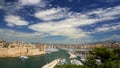 Fortress in old port in Marseille, popular tourist attraction in France, travel Royalty Free Stock Photo