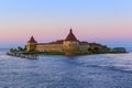 Fortress Oreshek on a small island on the Neva River - Leningrad Region Russia Royalty Free Stock Photo