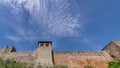 The fortress overlooking the medieval town of Montecarlo, Lucca, Italy, also known as Rocca del Cerruglio