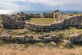 Fortress ruins on Kaliakra cape in Bulgaria Royalty Free Stock Photo