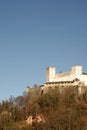 A european medeival castle in the winter sun