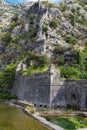 The fortress of St. John, the Illyrian Fort, the Bastion of Riva near the Sea gate. Kotor, Montenegro