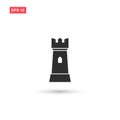 Fortress tower icon vector design isolated 3 Royalty Free Stock Photo