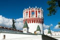 Fortress tower of the Novodevichy convent in Moscow Royalty Free Stock Photo