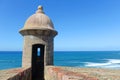 Fortress tower in Old San Juan Puerto Rico Royalty Free Stock Photo