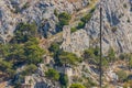 Fortress Mirabela above the city of Omis Royalty Free Stock Photo