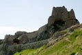 Fortress Van on the hill in the city of Van. Royalty Free Stock Photo