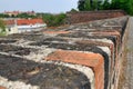 A fortress wall in detail view. Vysehrad. Czech Republic. Royalty Free Stock Photo