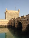 Fortress wall and cannons in Essaouira Royalty Free Stock Photo