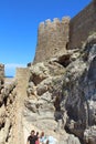 Fortress wall of Lindos Royalty Free Stock Photo