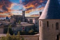 Fortress walls in Carcassonne France