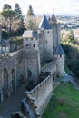 Fortress walls in Carcassonne France