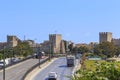 Fortress walls of Constantinople Theodosius Walls, Istanbul Royalty Free Stock Photo