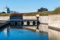 Fortress Walls of Fort Monroe in Hampton, Virginia