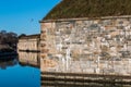 Fortress Walls with Grass-Covered Roof at Fort Monroe