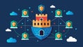 A fortresslike network infrastructure built with multiple layers of security protocols to ensure utmost protection Royalty Free Stock Photo