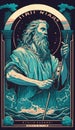 Fortuna Roman God Watercolor Portrait by Generative AI