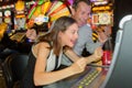 fortunate couple at casino Royalty Free Stock Photo