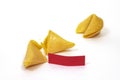 Fortune Cookie 5 with Red Fortune Royalty Free Stock Photo