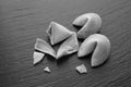 Fortune cookie black and white Royalty Free Stock Photo