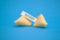 Fortune cookie message Royalty Free Stock Photo