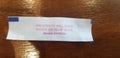 Fortune cookie prosperity will knock on your door