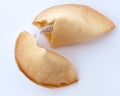 Fortune cookie revealed Royalty Free Stock Photo