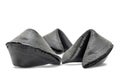 Black Fortune cookies isolated on white Royalty Free Stock Photo