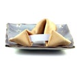 Fortune Cookies and blank lucky note Royalty Free Stock Photo