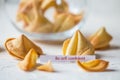 Fortune Cookies with blank paper Royalty Free Stock Photo