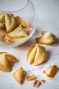 Fortune Cookies with blank paper Royalty Free Stock Photo