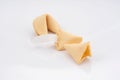 Fortune cookies with a blank paper slip inside, perfect for adding personalized messages
