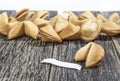 Fortune cookies with blank paper Royalty Free Stock Photo