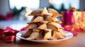 Fortune Cookies and Festive Decorations Royalty Free Stock Photo