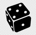 Fortune game dice. Lucky gambling dice symbol of leisure and winning