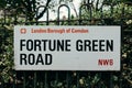 Fortune Green Road street sign, London