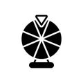 Black solid icon for Fortune, wheel and lottery Royalty Free Stock Photo